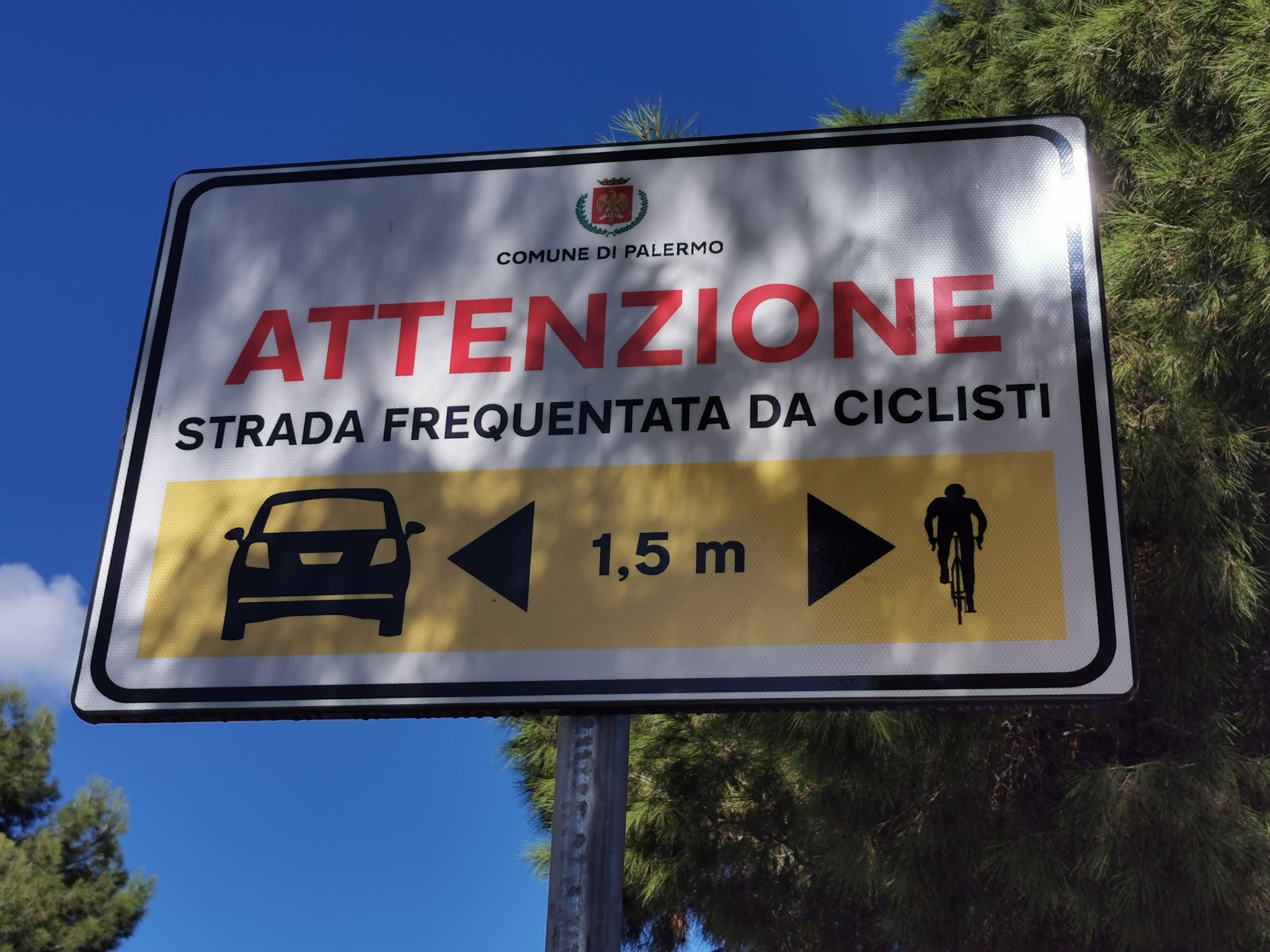 cartelli Palermo piste ciclabili