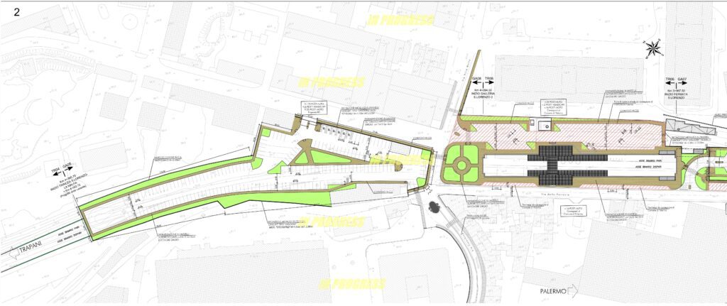 san lorenzo planimetria pianta parcheggi verde