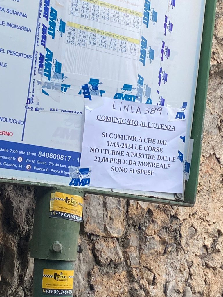 MONREALE LINEA SOSPESA