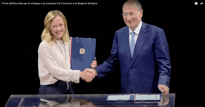 MELONI SCHIFANI FIRMA ACCORDO FSC