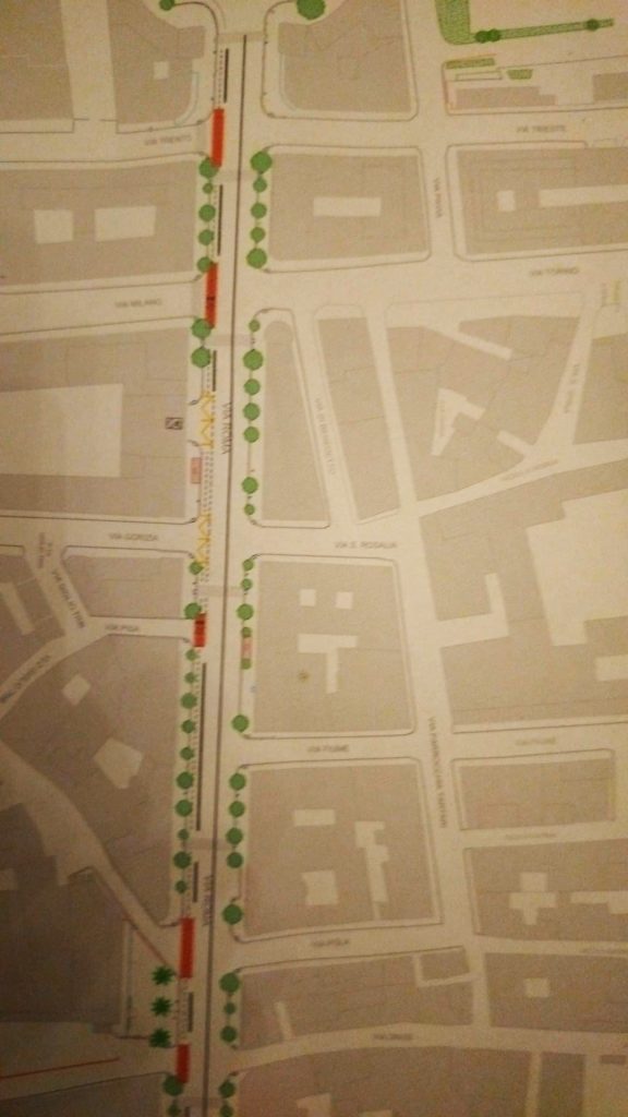 via roma progetto pisca ciclabile