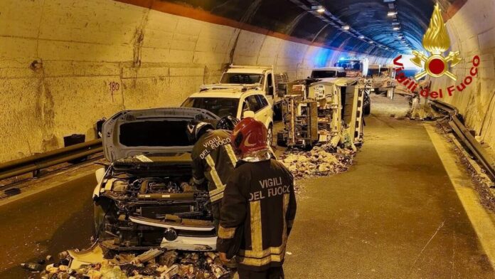 Incidente sull'A19 nella galleria di Trabia