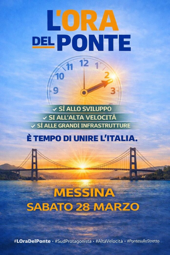 poster manifestazione L'ora del Ponte sabato 28 marzo